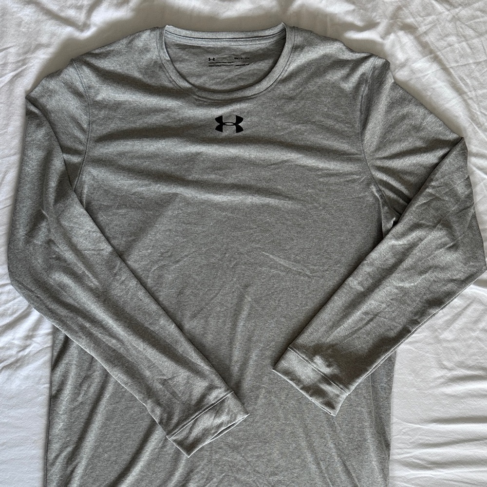Under Armour Men’s HeatGear Long Sleeve T-Shirt Size Small Gray